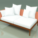 3d model Sofa module right 004 (Metal Rust, Batyline Orange) - preview