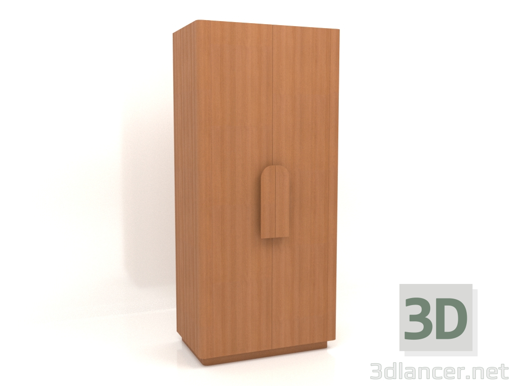 3D Modell Kleiderschrank MW 04 Holz (Option 2, 1000x650x2200, Holz rot) - Vorschau