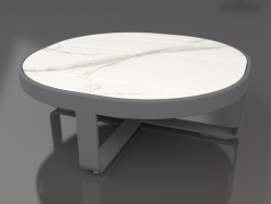 Table basse ronde Ø90 (DEKTON Aura, Anthracite)