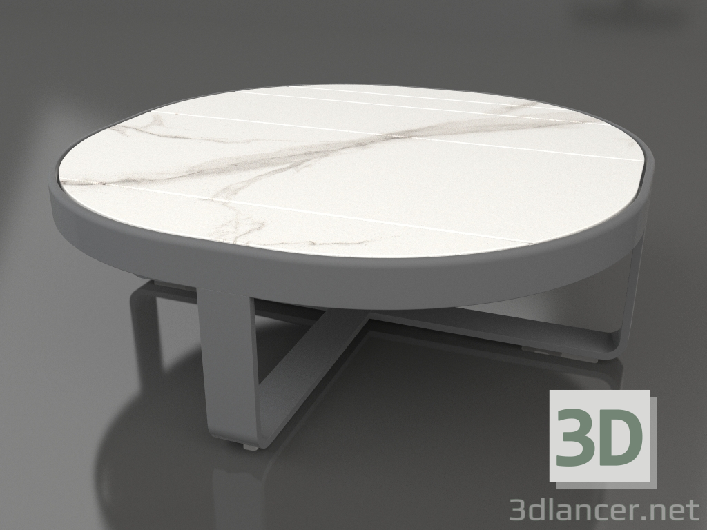 Modelo 3d Mesa de centro redonda Ø90 (DEKTON Aura, Antracite) - preview