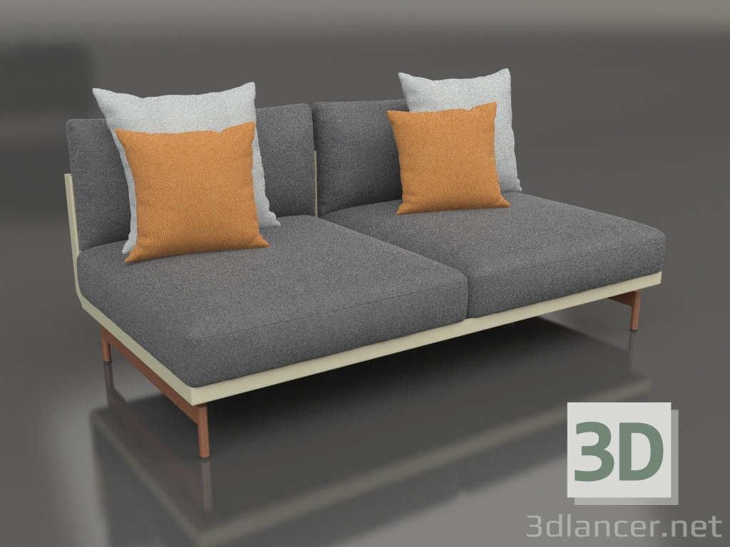 3d model Módulo sofá, sección 4 (Oro) - vista previa