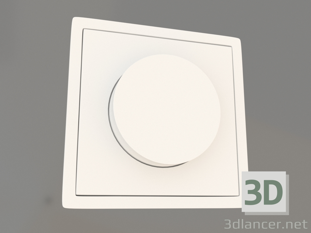 Modelo 3d Dimmer rotativo Triac (LED, 300 W, branco fosco, DA65033) R98 - preview