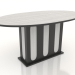 modèle 3D Table à manger OVALE 1600x900 mm (blanc RAL 9010) - preview