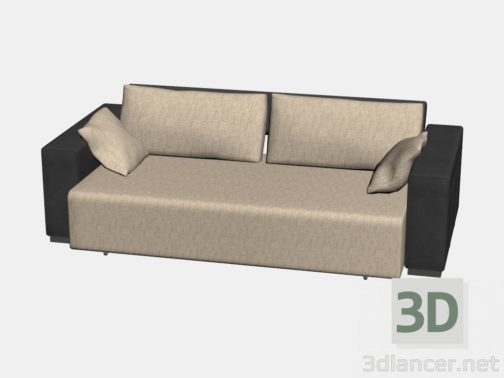 3d model Sofá cama Venus (cojines, 247h130) - vista previa