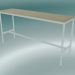 Modelo 3d Mesa retangular alta 50x190x95 (carvalho, branco) - preview