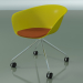 3d model Chair 4227 (4 castors, with seat cushion, PP0002) - preview