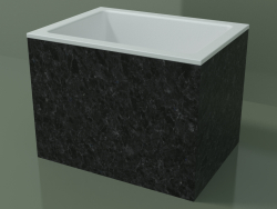 Lavabo da appoggio (01R122101, Nero Assoluto M03, L 48, P 36, H 36 cm)