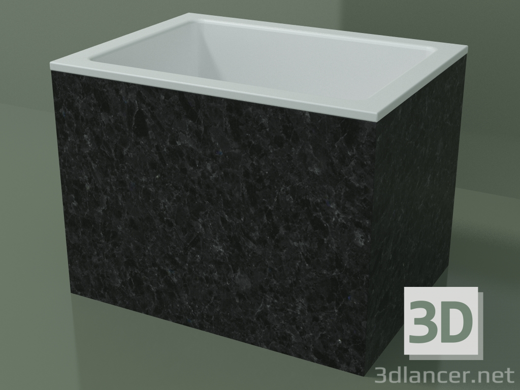 3d model Lavabo sobre encimera (01R122101, Nero Assoluto M03, L 48, P 36, H 36 cm) - vista previa