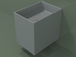 Lavabo suspendu (02UN13301, gris argenté C35, L 36, P 50, H 48 cm)