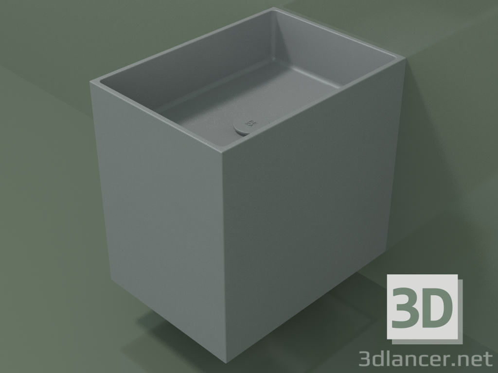 3d model Wall-mounted washbasin (02UN13301, Silver Gray C35, L 36, P 50, H 48 cm) - preview