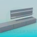 3d model Long floor and shelf over her bundled - preview