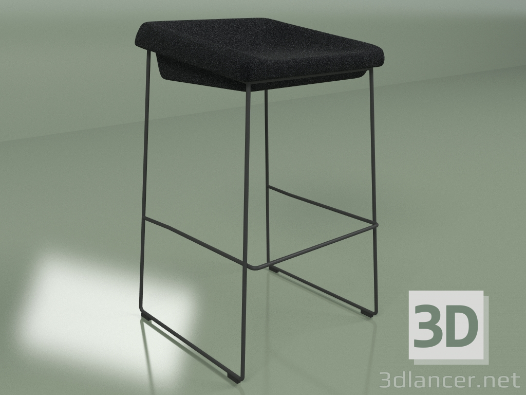 modèle 3D Tabouret de bar Coin (noir) - preview