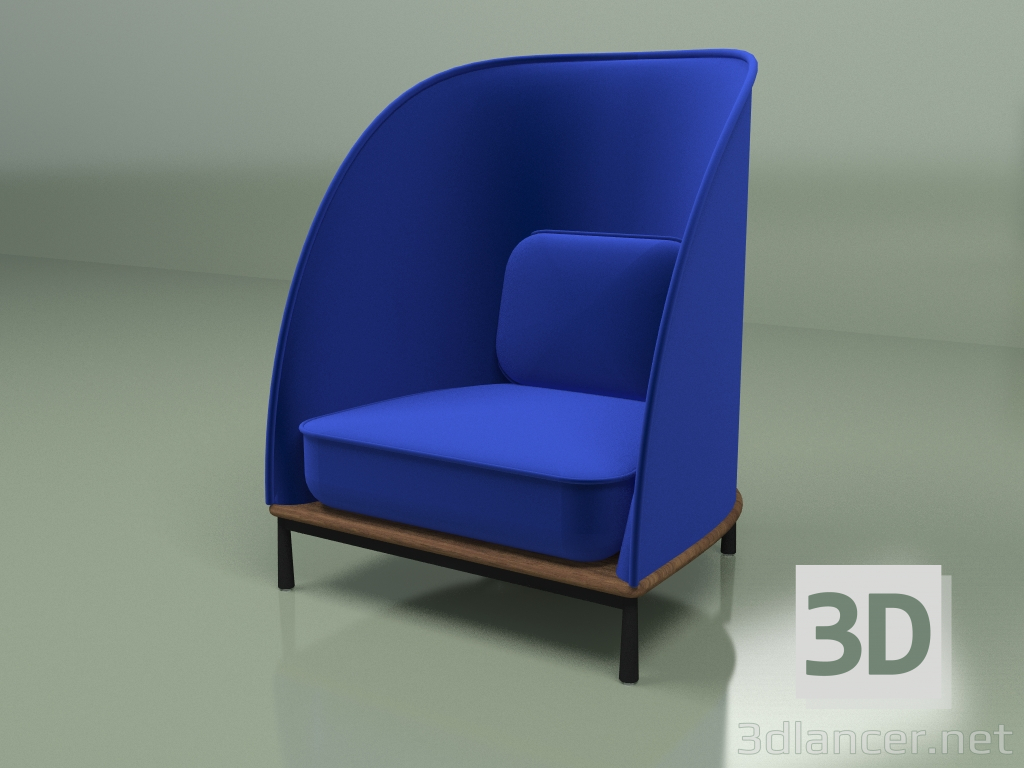 3D Modell Sessel Arc Highback (blau) - Vorschau