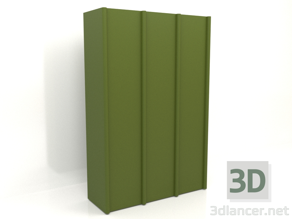 3d model Wardrobe MW 05 paint (1863x667x2818, green) - preview