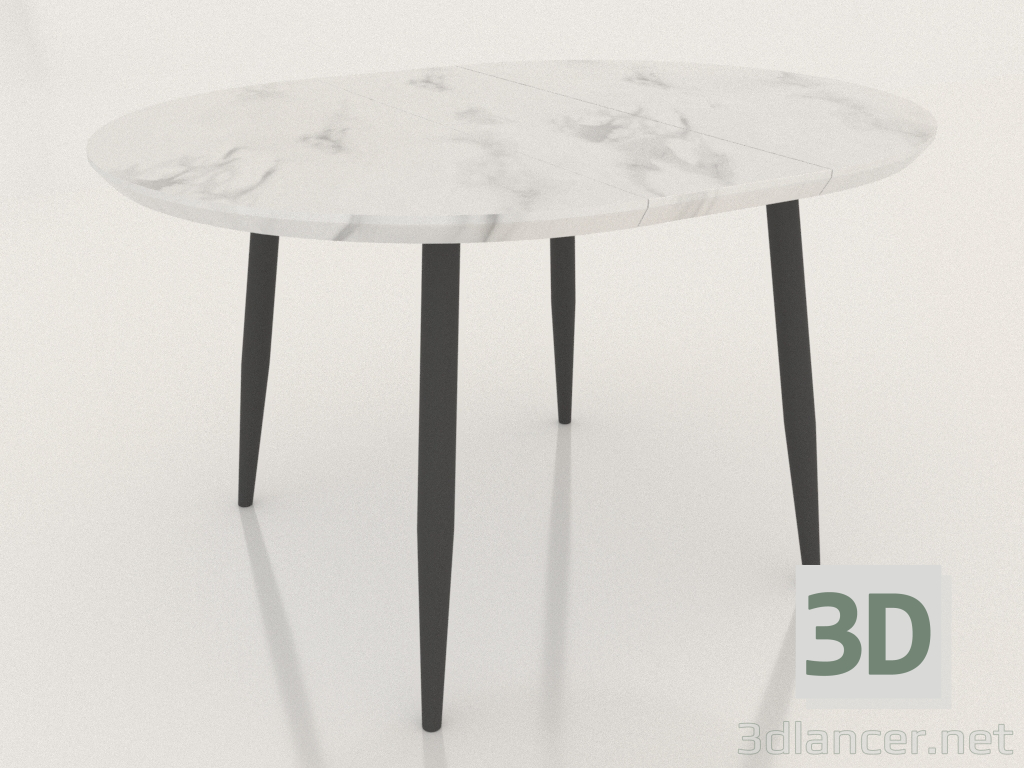 3d model Mesa plegable Leticia 100-130 (patrón mármol-negro) - vista previa