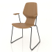 3d model Chair on slides D12 mm with armrests - preview