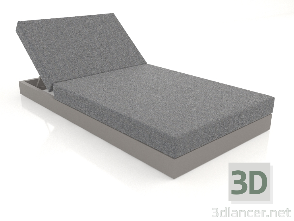 3d model Bed with back 100 (Quartz gray) - preview