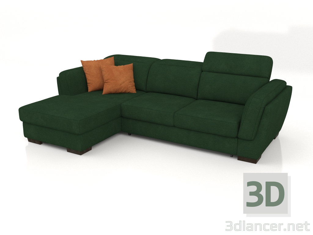 modèle 3D Canapé Kelly avec pouf (Salvodor 7) - preview