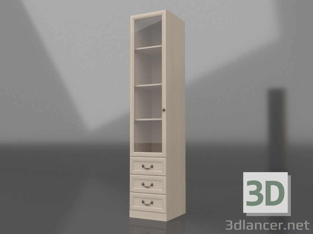 3d model Closed shelving (3 drawers) - preview