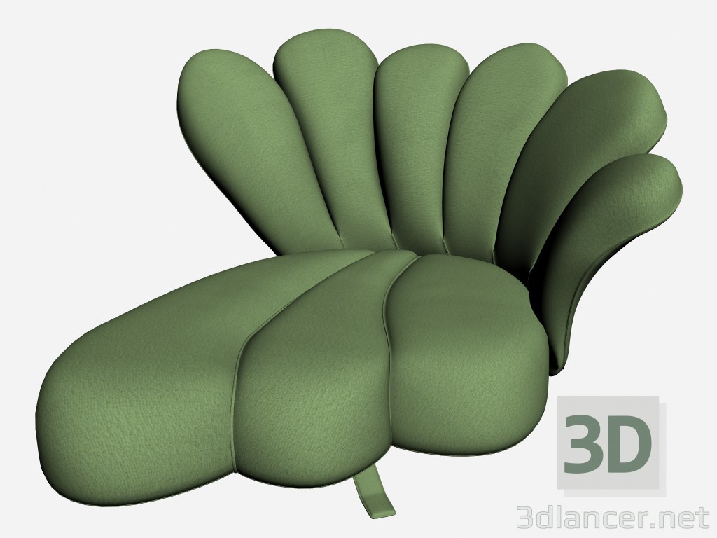 modello 3D Bambino sedia carrozza Ponte lungo Viola poltroncina 2 - anteprima