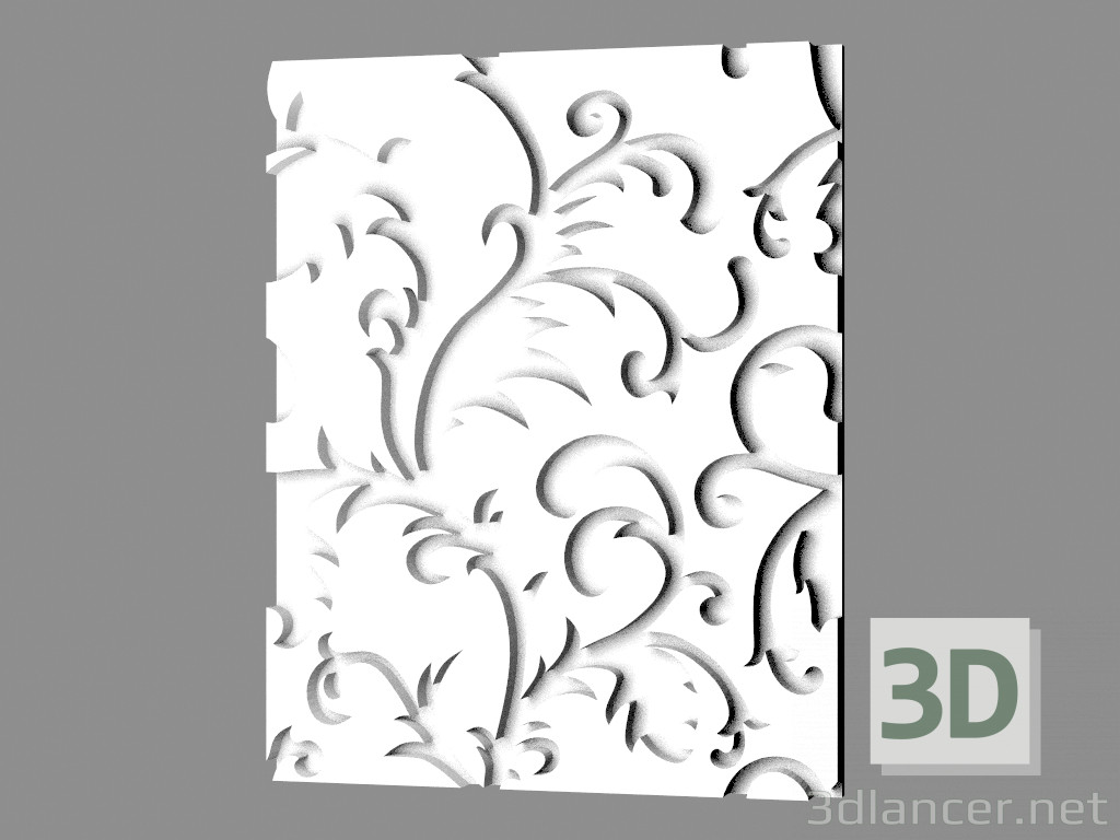 3d model Panel de pared de yeso (artículo 108) - vista previa