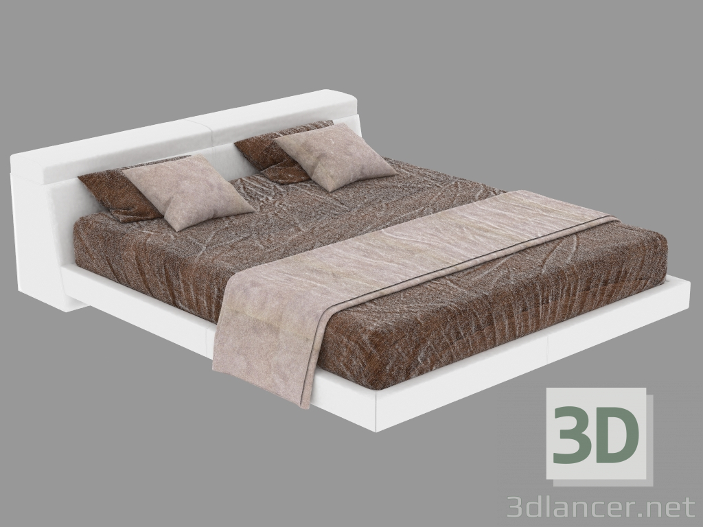 modello 3D Letto matrimoniale Logan (205x264x70h) - anteprima