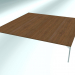 Modelo 3d Mesa de centro quadrada baixa (CS41 Chrome HM12, 1200x1200x250 mm) - preview