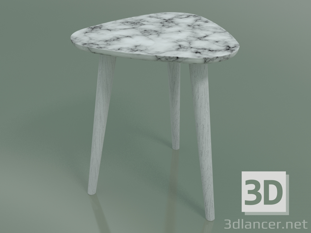 Modelo 3d Mesa de apoio (242, Mármore, Branco) - preview