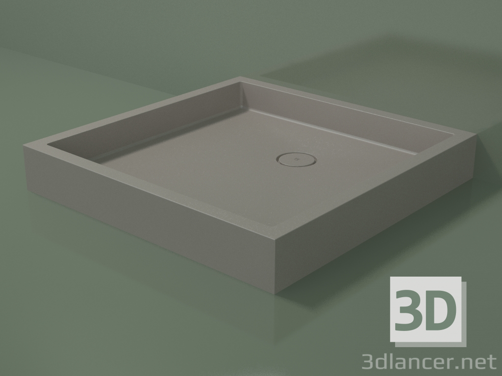 Modelo 3d Base de duche Alto (30UA0148, Clay C37, 100x100 cm) - preview