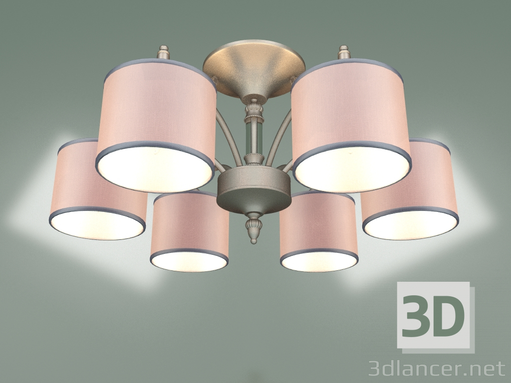 modèle 3D Lustre suspendu 60080-6 (nickel satiné) - preview