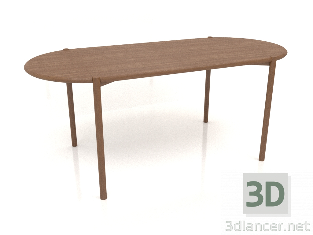 3d model Mesa de comedor DT 08 (extremo redondeado) (1825x819x754, madera marrón claro) - vista previa