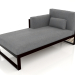 3D Modell Modulares Sofa, Teil 2 links, hohe Rückenlehne (Schwarz) - Vorschau