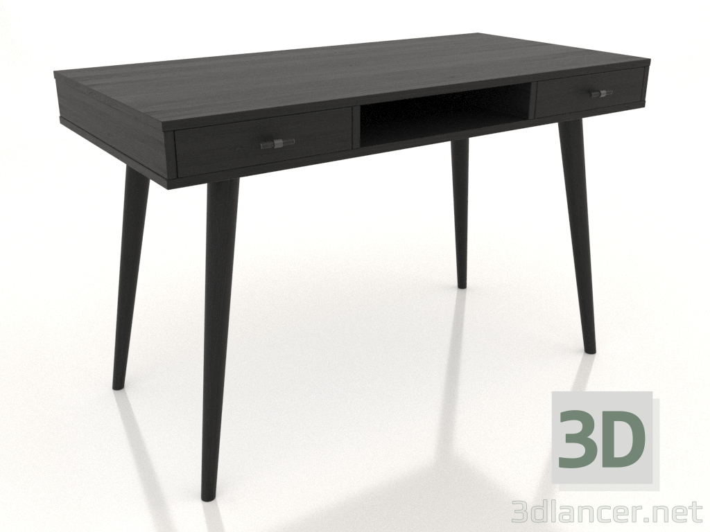 modello 3D Scrivania NUOVA 1200x600 mm (nero RAL 9005) - anteprima