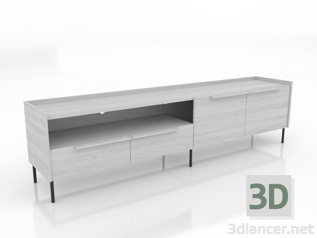 3D modeli TV dolabı BÜYÜK AÇIK 2200 mm (beyaz RAL 9010) - önizleme 3D modeli TV dolabı BÜYÜK AÇIK 2200 mm (beyaz RAL 9010) - önizleme
