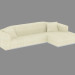 3D Modell Sofa modulare Winkel Triple Cadillac - Vorschau