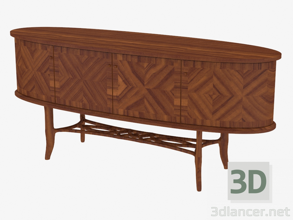 Modelo 3d Tumba oval com pernas (arte. JSD 4106) - preview