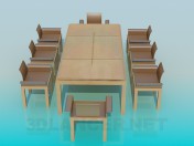 Conjunto de mesa e cadeiras