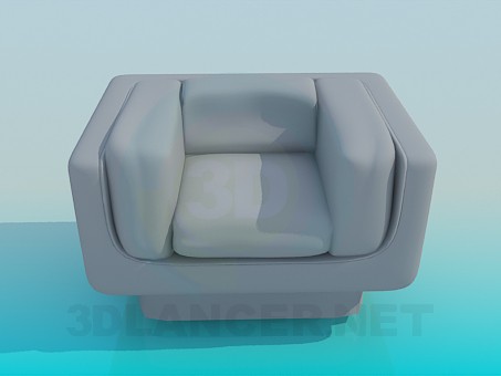 3d model Silla cuadrada - vista previa