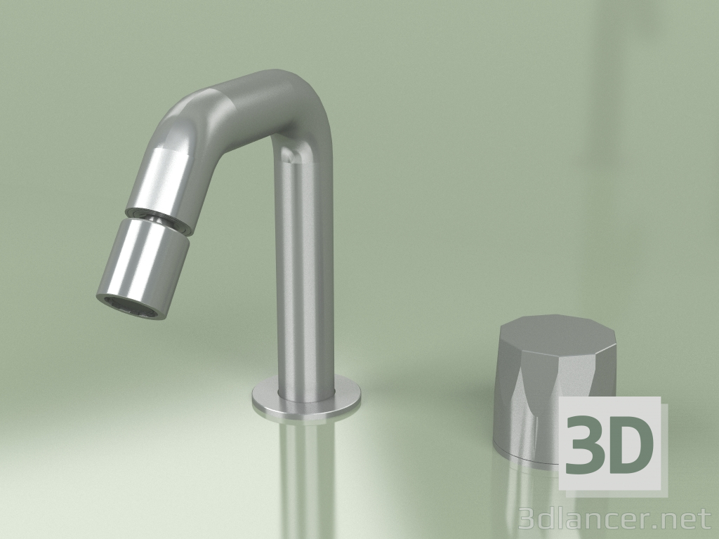 3d model 2-hole hydro-progressive bidet mixer with adjustable spout 133 mm (15 36, AS) - preview