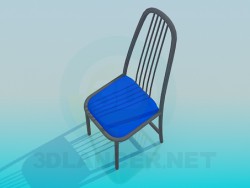 Chair with twigs  on the back