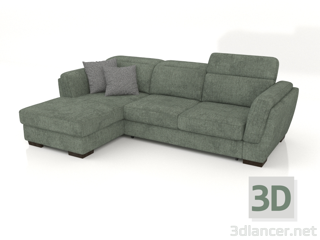 modèle 3D Canapé Kelly avec pouf (VOG 02) - preview