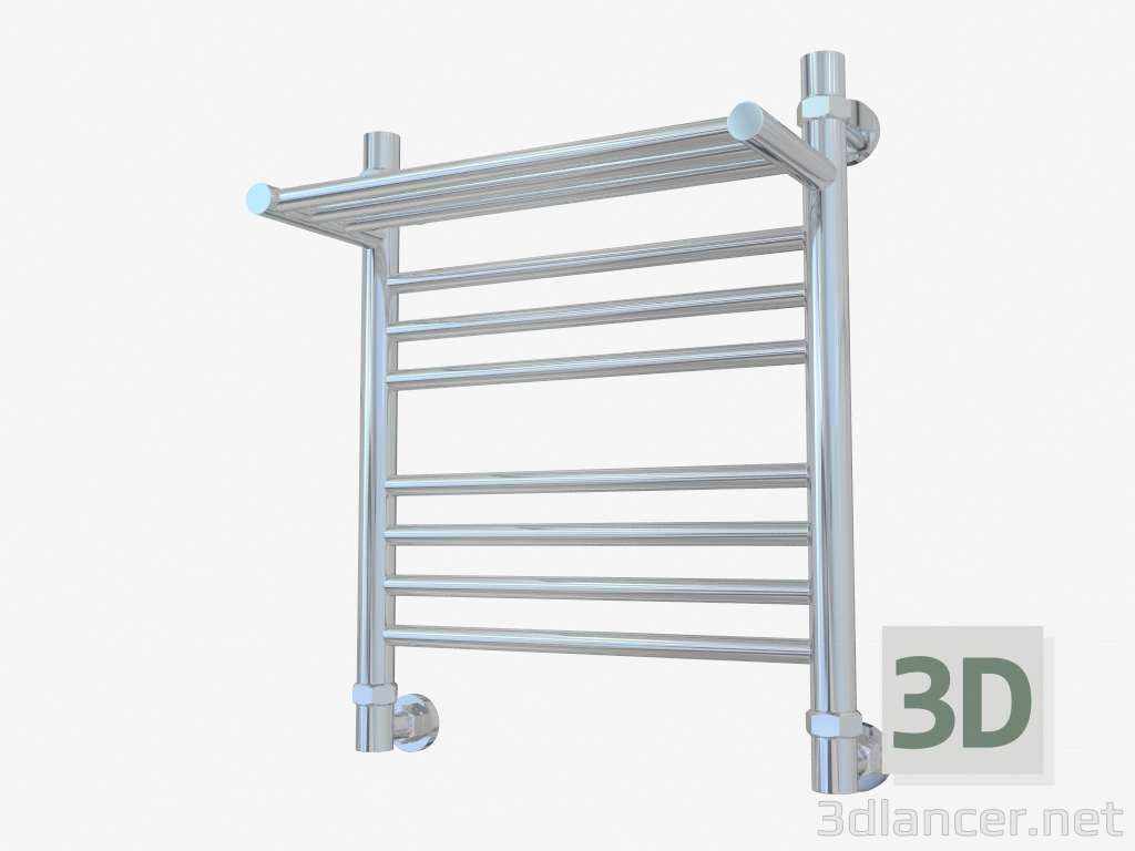 3d model Heated towel rail Bohemia with a shelf (500x400) - preview