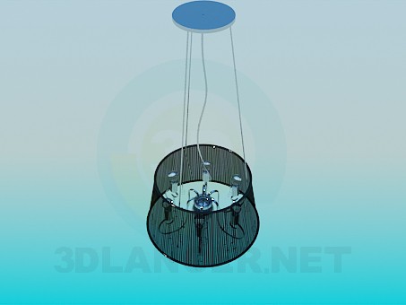 Modelo 3d Candelabro com Lampshade transparente - preview