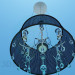 3d model Chandelier with transparent Lampshade - preview