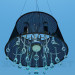 3d model Chandelier with transparent Lampshade - preview