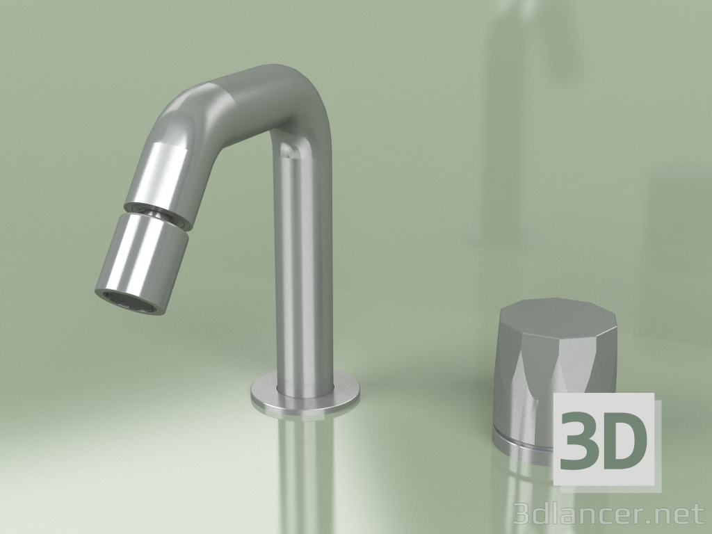 modello 3D Miscelatore 2 fori per bidet con bocca orientabile altezza 133 mm (15 36 T, AS) - anteprima