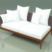 3d model Sofa module right 004 (Metal Rust, Batyline Brown) - preview