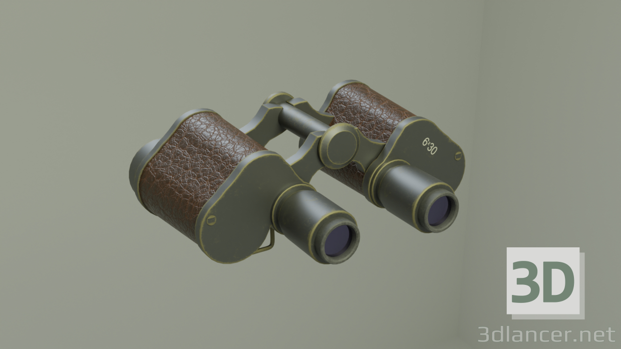 3d Field glasses model buy - render