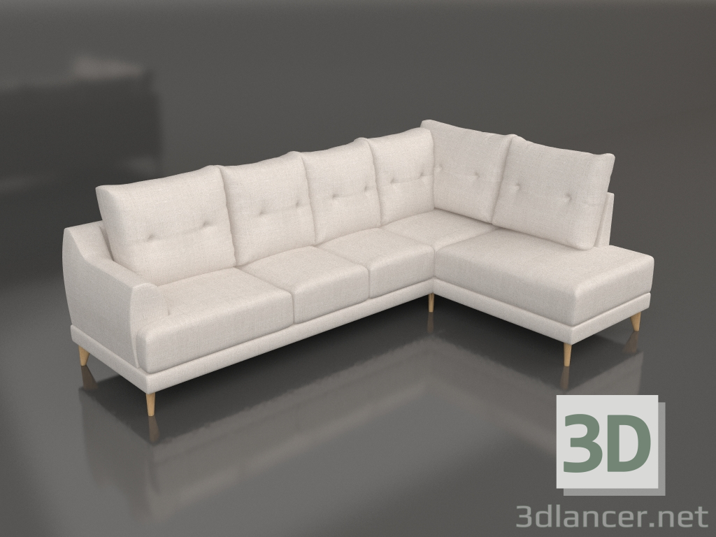 3D Modell Insel-Ecksofa für 4 Personen - Vorschau