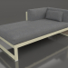 3D Modell Modulares Sofa, Abschnitt 2 links (Gold) - Vorschau